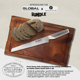 Global G-9 Bread & Arthur Zaaro African Mahogany Carving Board Bundle